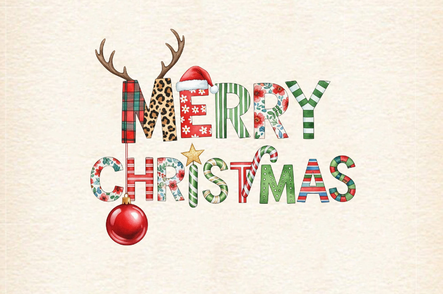 Christmas Bundle PNG | Watercolor Christmas Clipart Bundle | Holiday Sublimation PNG Collection
