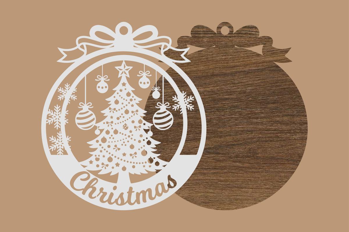 Christmas Tree Ornament Laser Cut SVG