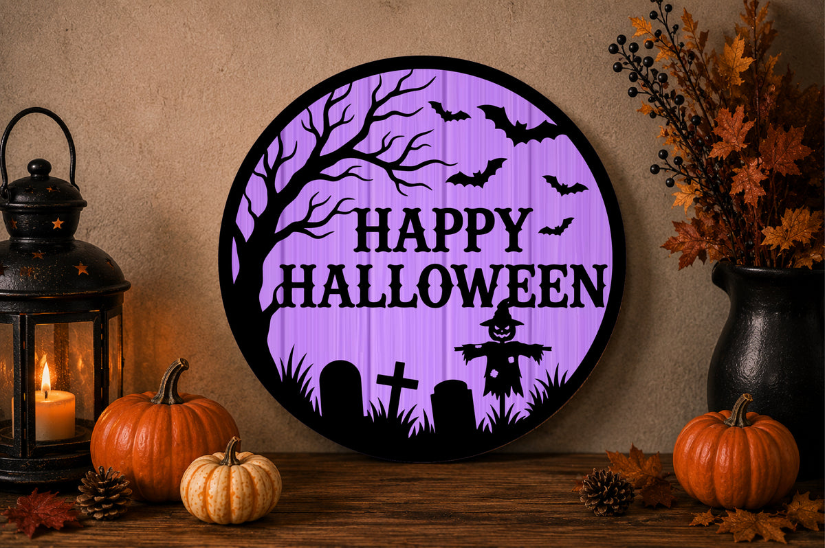 Halloween Graveyard Sign SVG