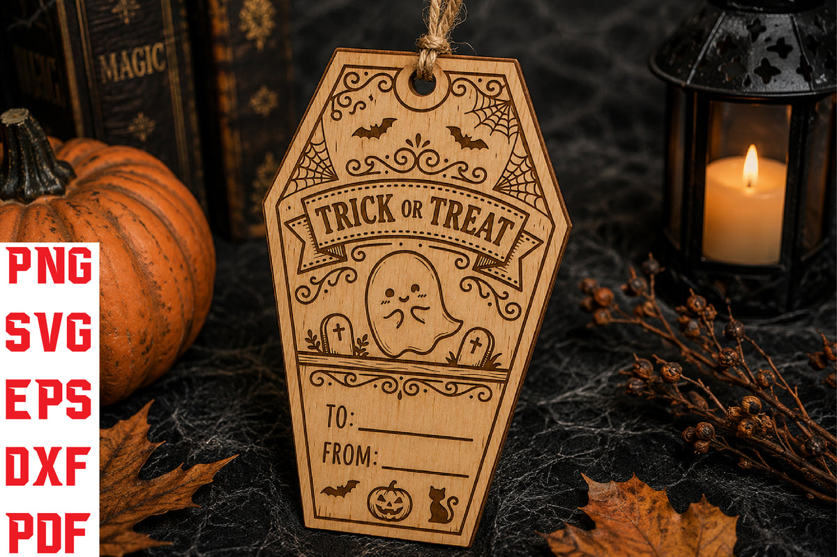 Halloween Trick or Treat Gift Tag SVG