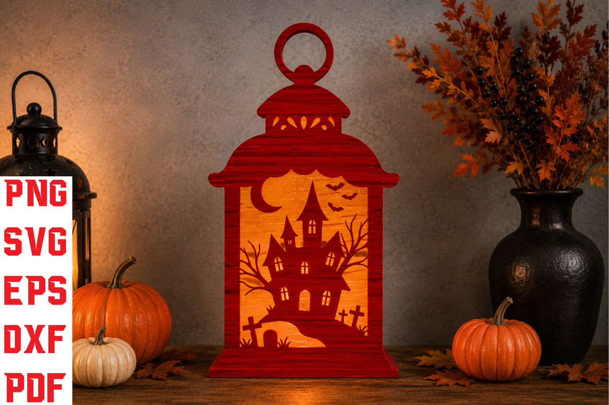 Halloween Haunted Lantern SVG
