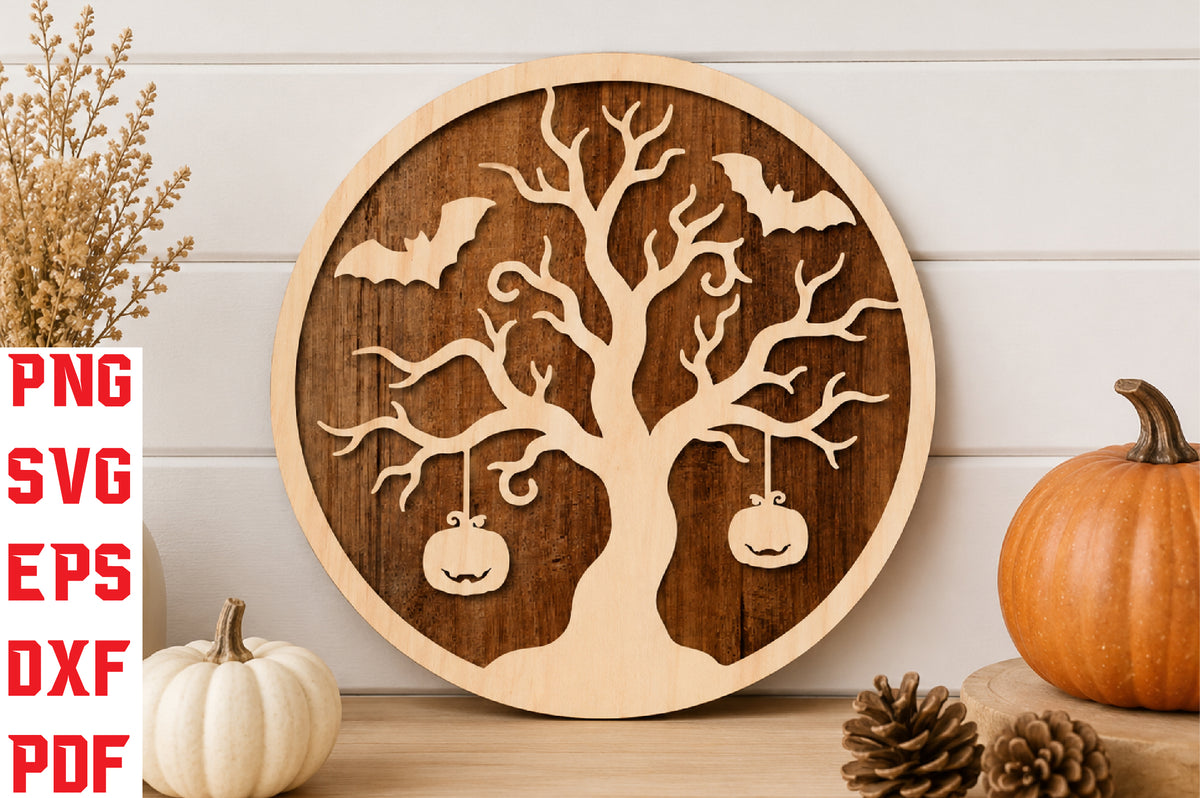 Halloween Tree Pumpkin SVG
