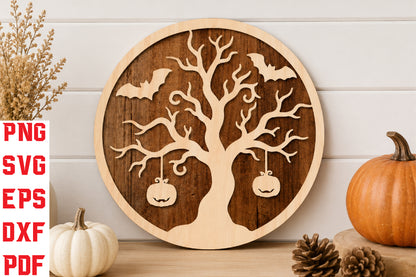 Halloween Tree Pumpkin SVG