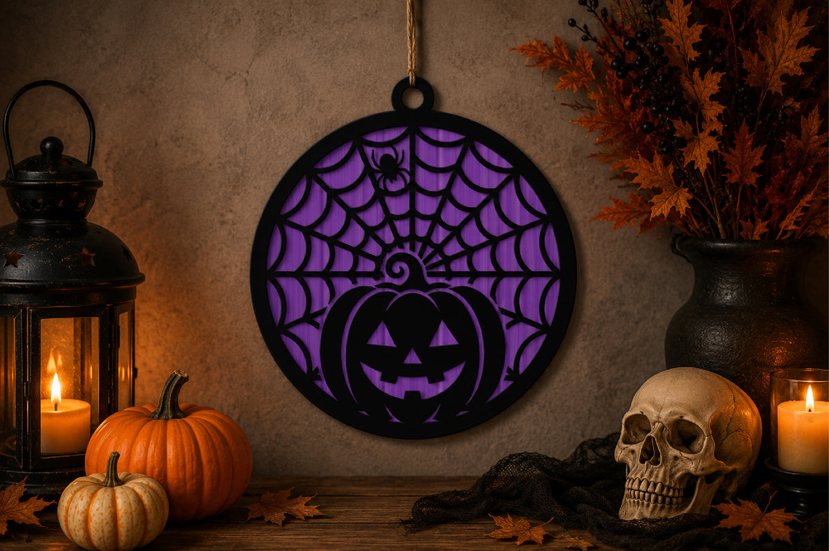 Halloween Spider Web Pumpkin SVG