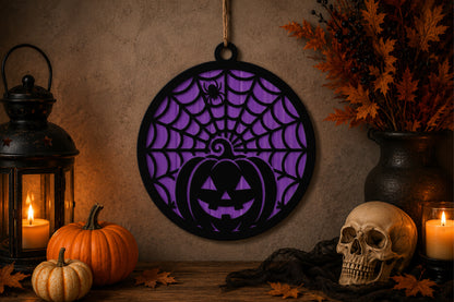 Halloween Spider Web Pumpkin SVG