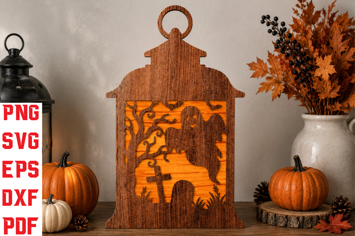 Halloween Ghost Lantern SVG