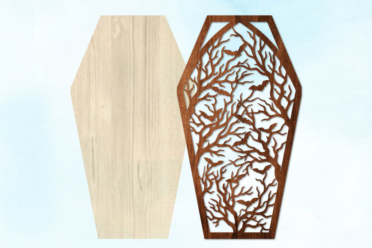 Halloween Haunted Tree Coffin SVG