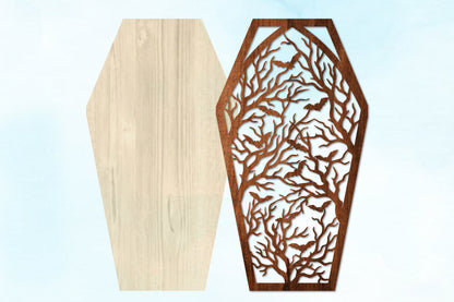 Halloween Haunted Tree Coffin SVG
