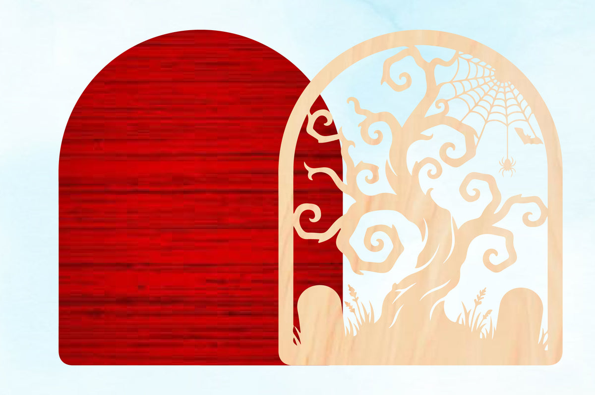 Halloween Haunted Tree SVG