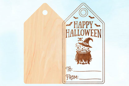 Halloween Witch Gift Tag SVG