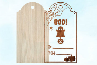 Halloween Boo Gift Tag SVG