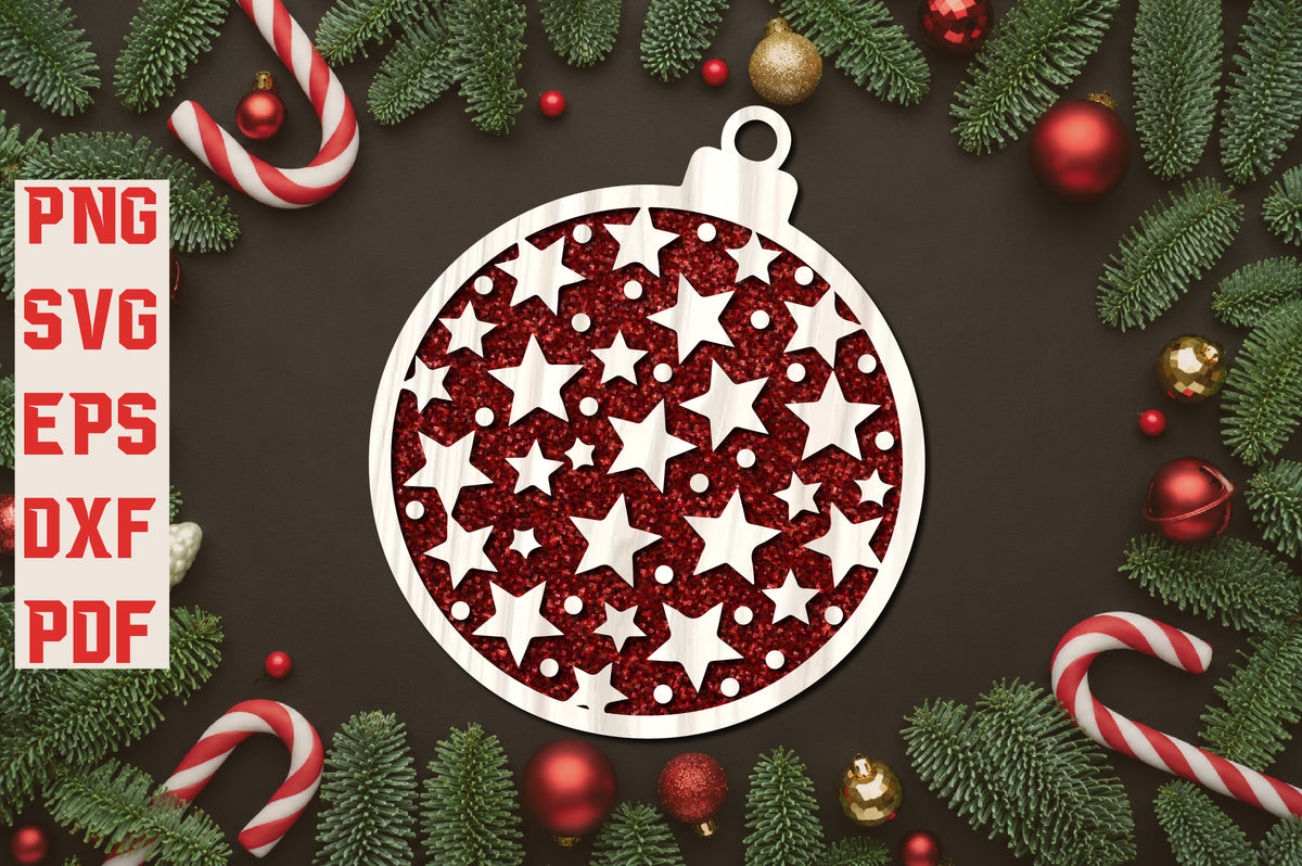 Christmas Star Ornament Laser Cut SVG