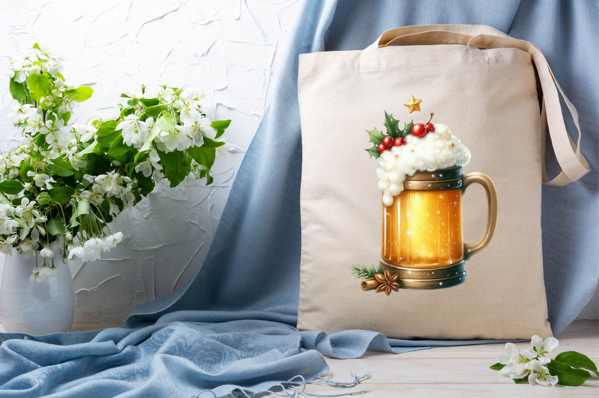Christmas Beer Cup PNG Bundle 27 Festive Beer Mug Designs