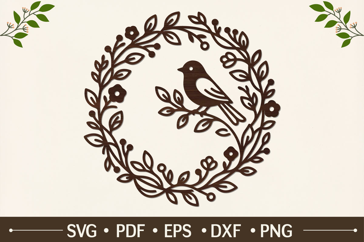 Bird Wreath SVG