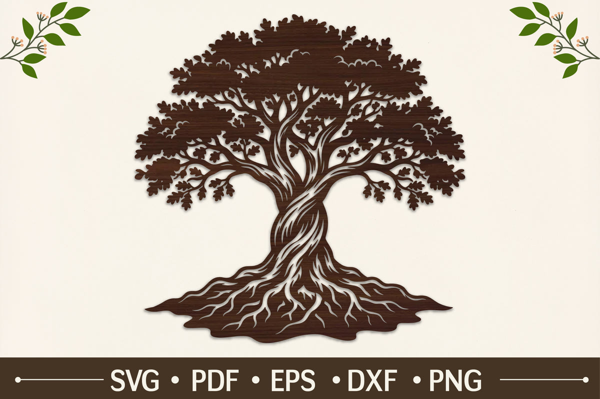 Twisted Tree Roots SVG Cut File