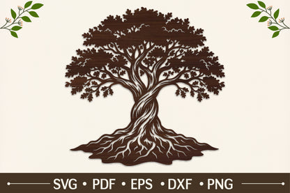 Twisted Tree Roots SVG Cut File
