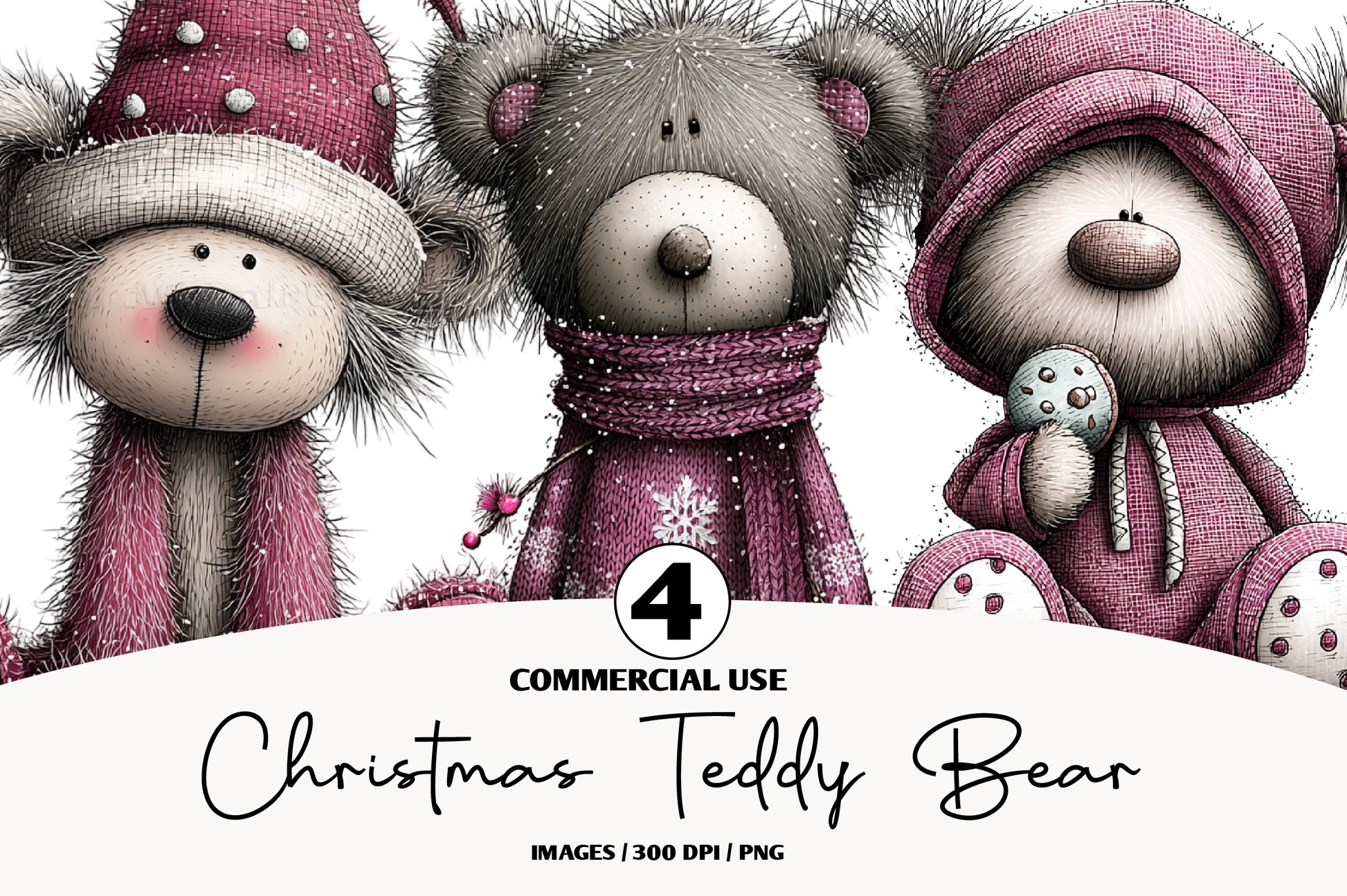 Christmas Teddy Bear Clipart PNG