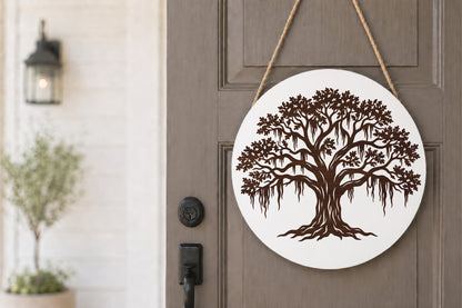 Hanging Roots Tree Laser Cut SVG
