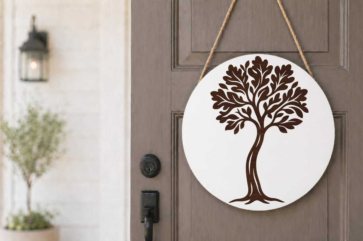 Curved Tree Laser Cut SVG