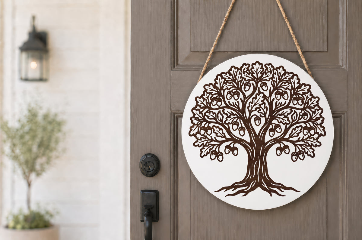 Oak Tree Acorn SVG Laser Cut