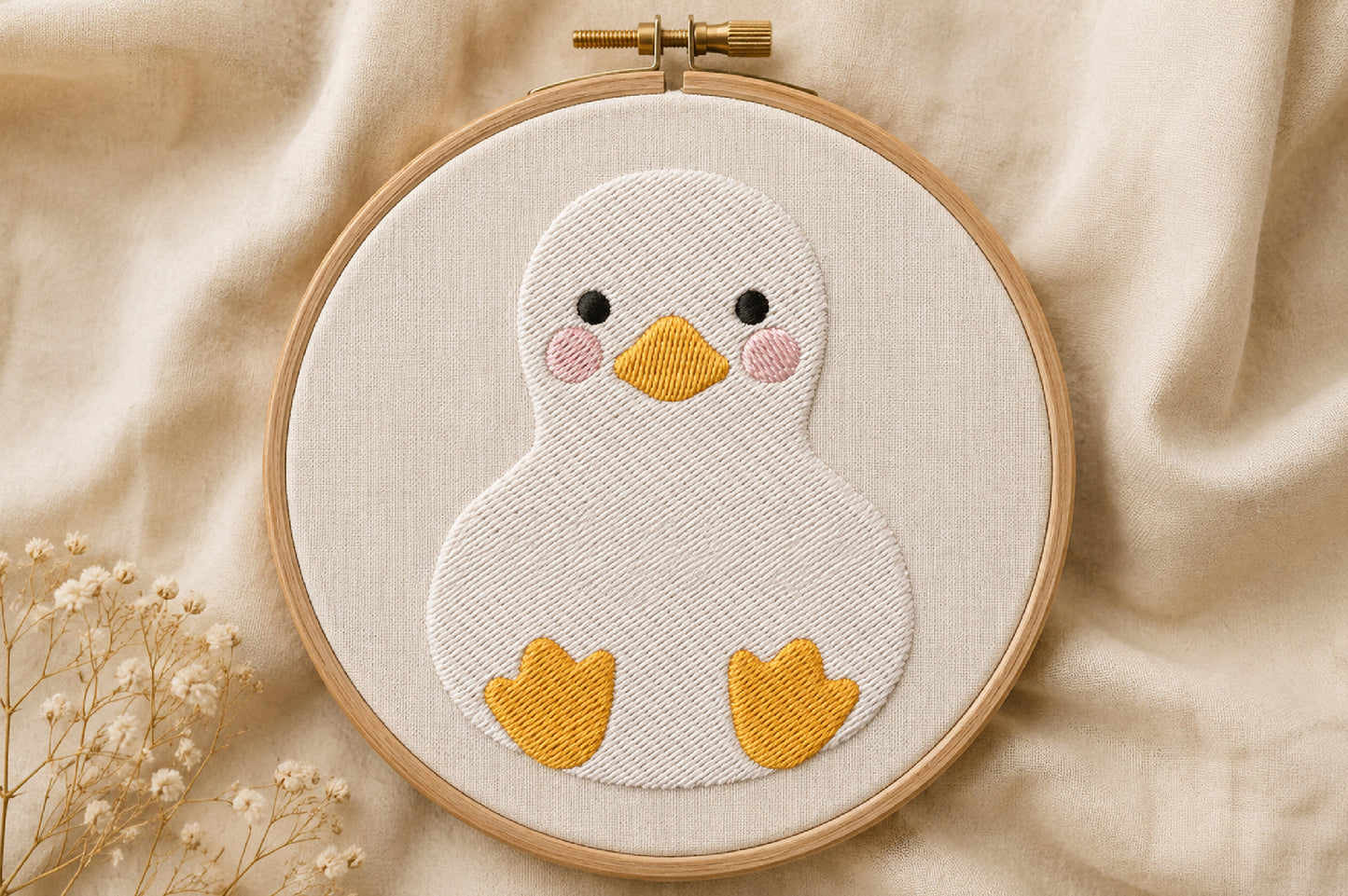 Cute Duck Machine Embroidery Bundle – Adorable Duck Embroidery Designs, Sweet Farm Bird Machine Embroidery