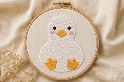 Cute Duck Machine Embroidery Bundle – Adorable Duck Embroidery Designs, Sweet Farm Bird Machine Embroidery