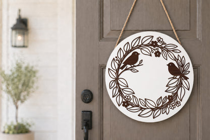 Love Birds Wreath SVG