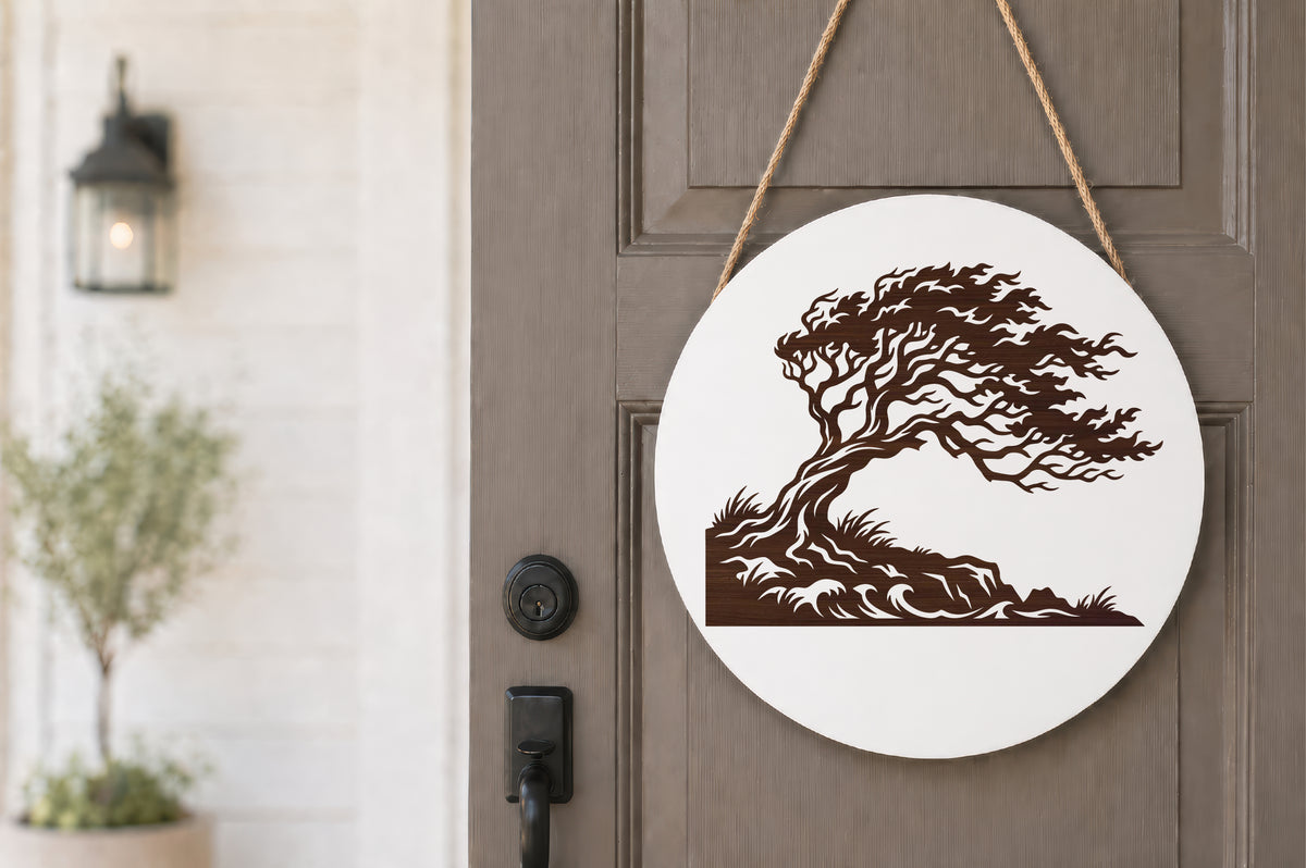 Windswept Tree Laser Cut SVG