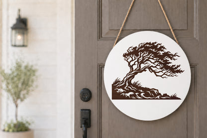 Windswept Tree Laser Cut SVG