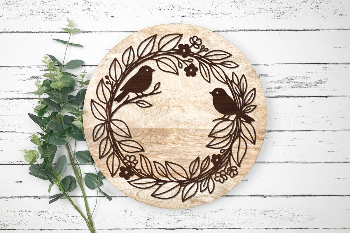 Love Birds Wreath SVG