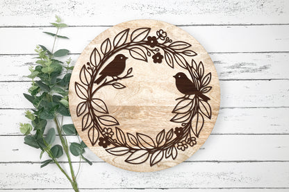 Love Birds Wreath SVG