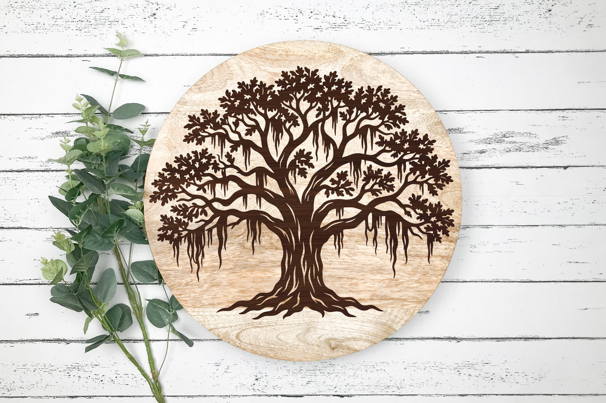 Hanging Roots Tree Laser Cut SVG