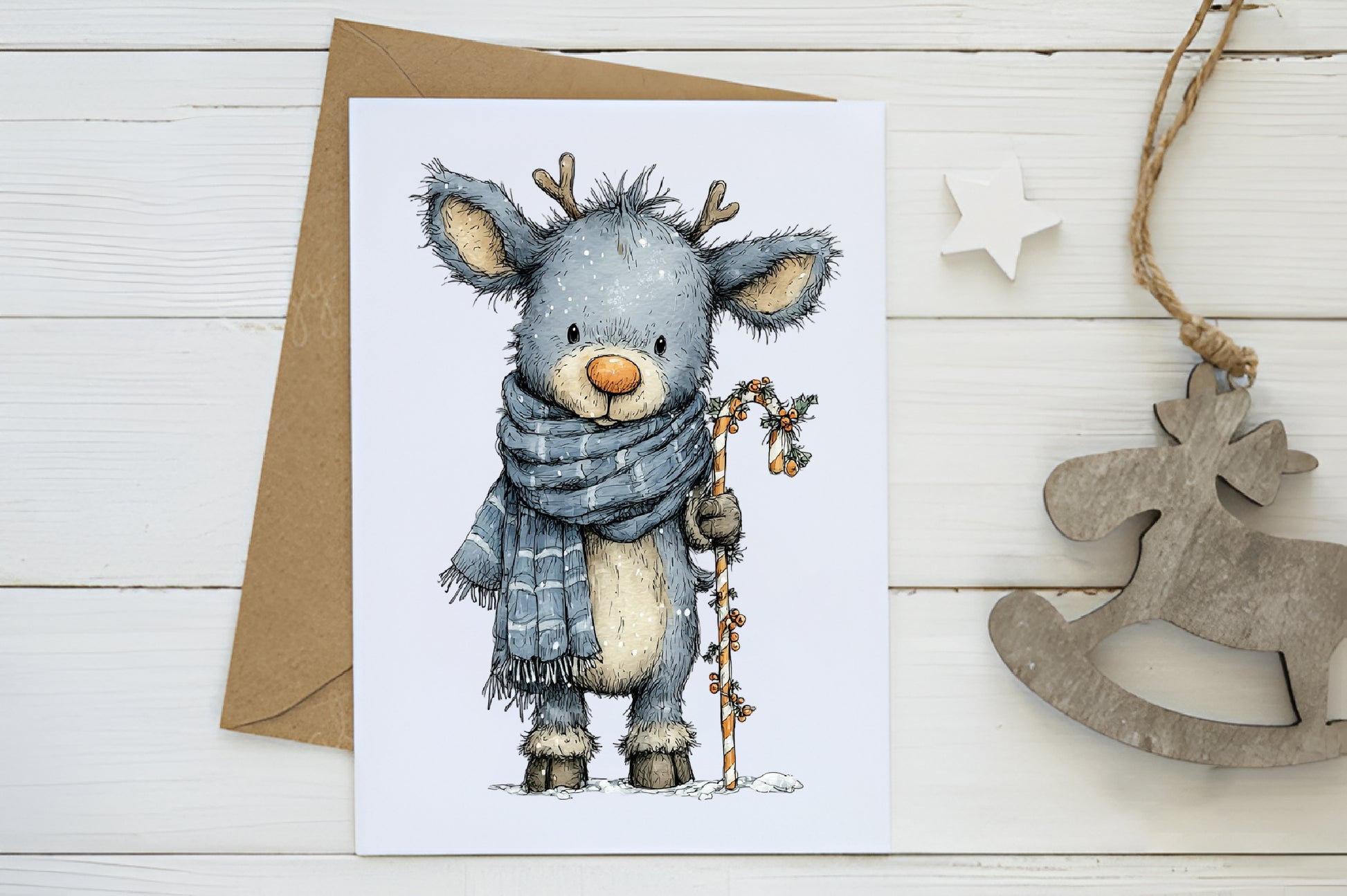 Kawaii Blue Christmas Clipart PNG