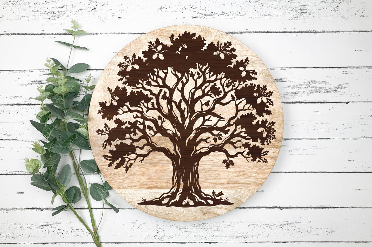 Oak Tree Laser Cut SVG