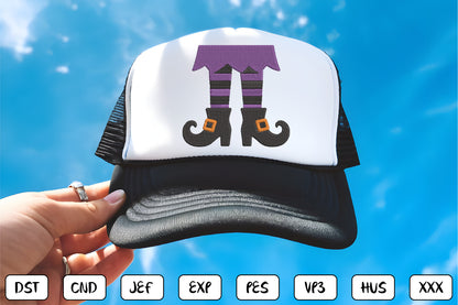 Mini Halloween Machine Embroidery Set – Cute Spooky Halloween Embroidery Designs, Small Ghost, Pumpkin, Bat & Witch Machine Embroidery