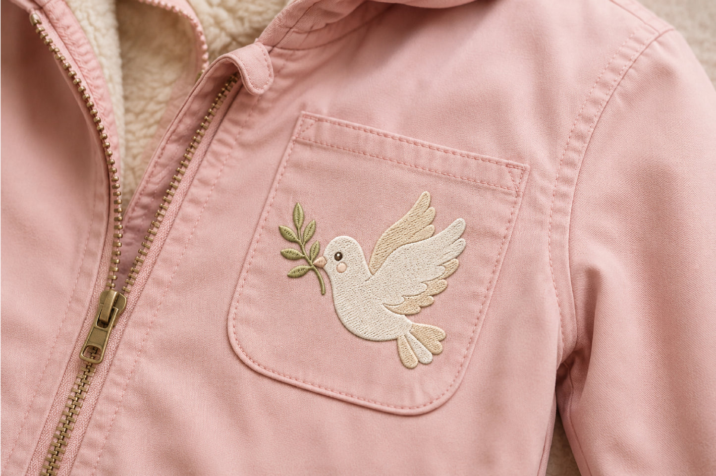 Peace Dove Embroidery Design – Elegant Dove Bird Machine Embroidery Pattern, Symbol of Peace Embroidery Design