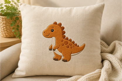 Cute T Rex Embroidery Design – Adorable Tyrannosaurus Rex Machine Embroidery Pattern, Fun Dinosaur Embroidery Design
