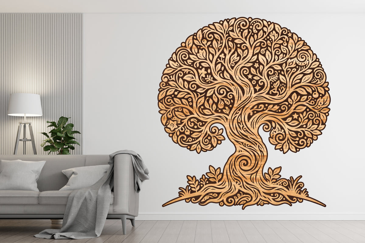 Ornate Tree of Life SVG Cut File