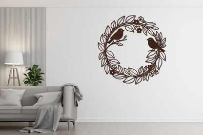 Love Birds Wreath SVG