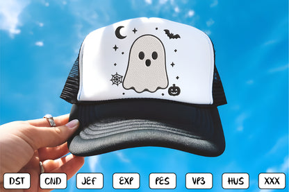 Kawaii Ghost Embroidery Bundle – Cute Halloween Ghost Machine Embroidery Designs, Adorable Spooky Embroidery
