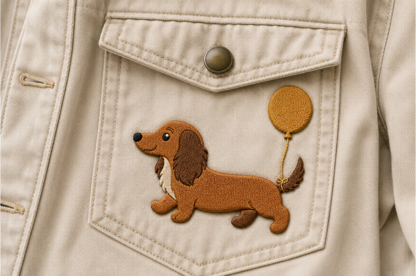 Cute Dachshund Embroidery Design – Adorable Dachshund Dog Machine Embroidery Pattern, Sweet Wiener Dog Embroidery Design