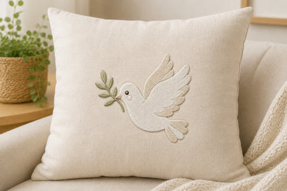 Peace Dove Embroidery Design – Elegant Dove Bird Machine Embroidery Pattern, Symbol of Peace Embroidery Design