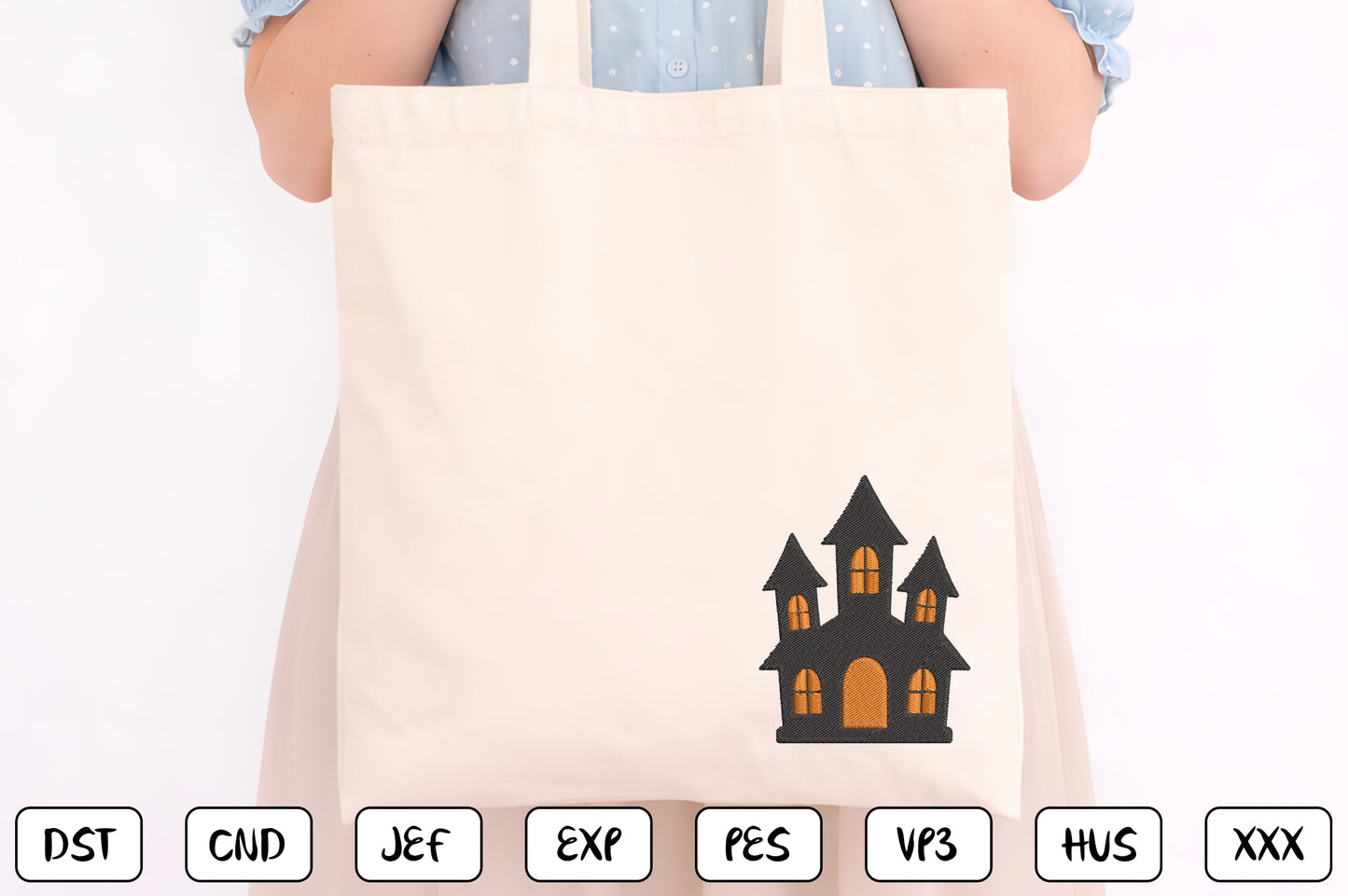 Mini Halloween Machine Embroidery Set – Cute Spooky Halloween Embroidery Designs, Small Ghost, Pumpkin, Bat & Witch Machine Embroidery