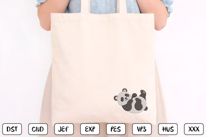 Cute Panda Embroidery Design Bundle – Adorable Panda Bear Machine Embroidery Patterns, Kawaii Animal Embroidery