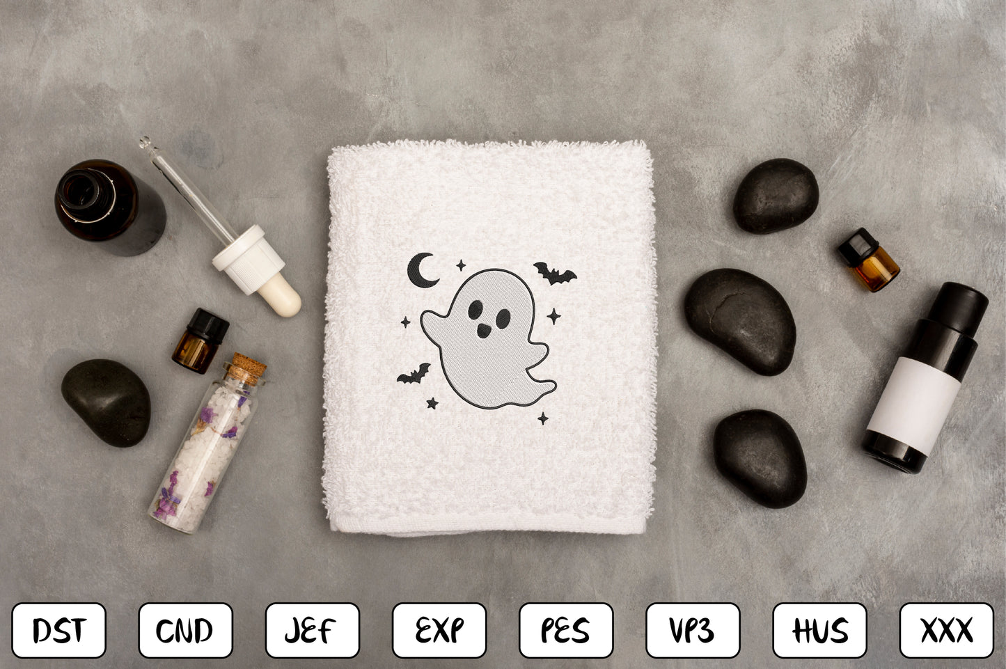 Kawaii Ghost Embroidery Bundle – Cute Halloween Ghost Machine Embroidery Designs, Adorable Spooky Embroidery