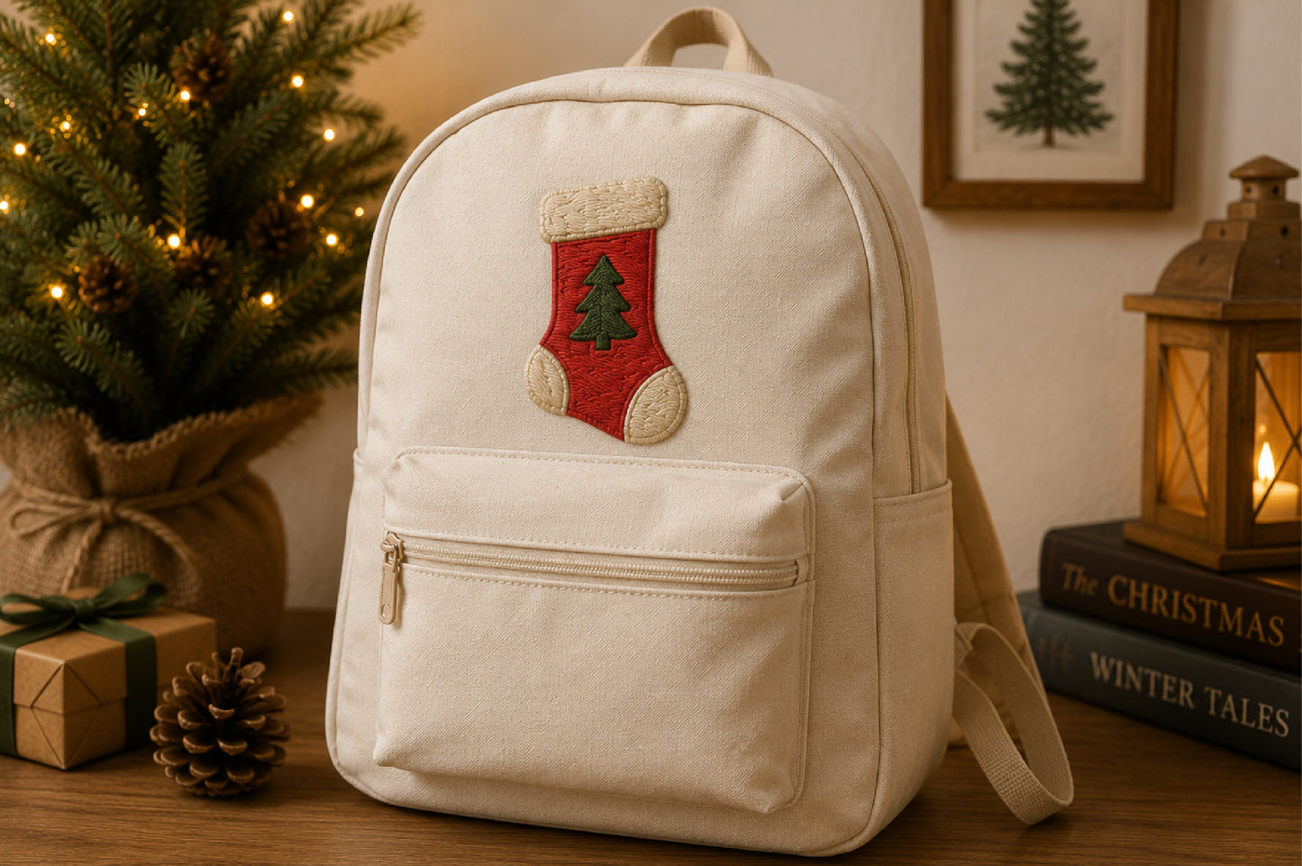Cute Christmas Machine Embroidery Design – Adorable Holiday Machine Embroidery Pattern, Festive Christmas Embroidery Design