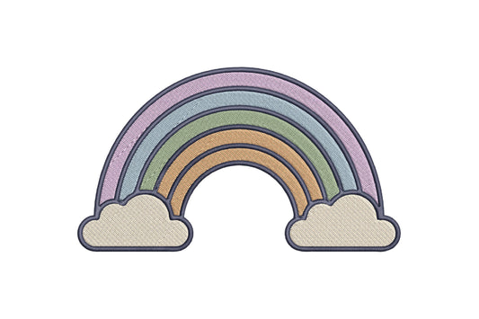 Boho Rainbow Embroidery Design
