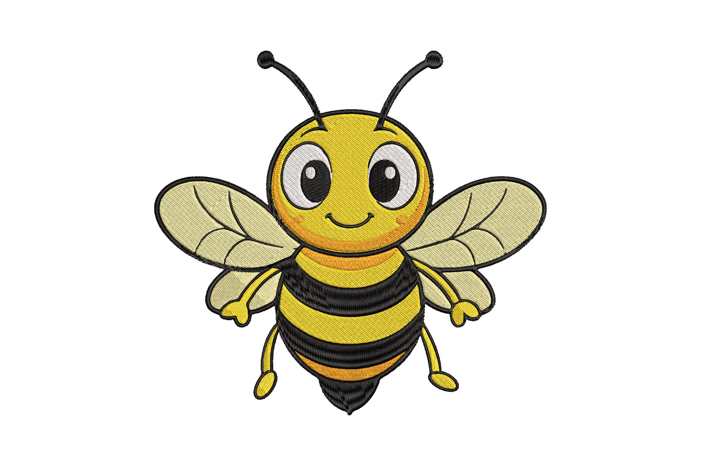 Cute Bee Embroidery Design, Adorable Honey Bee Machine Embroidery Pattern, Kawaii Bumble Bee Embroidery Design