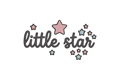 Little Star Embroidery Design, Cute Little Star Machine Embroidery Pattern, Adorable Star Embroidery Design