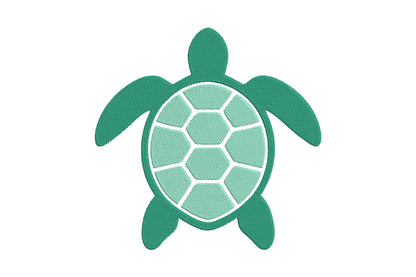 Cute Turtle Embroidery Design, Sea Turtle Machine Embroidery Pattern